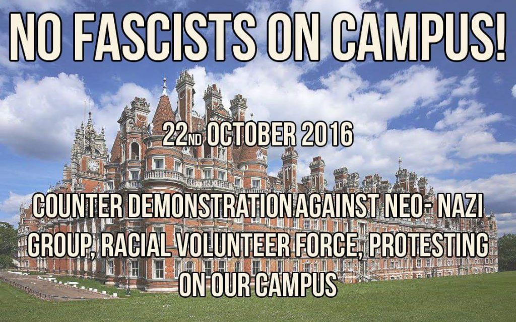 The facebook page event for the protest against the neo-Nazi demonstration