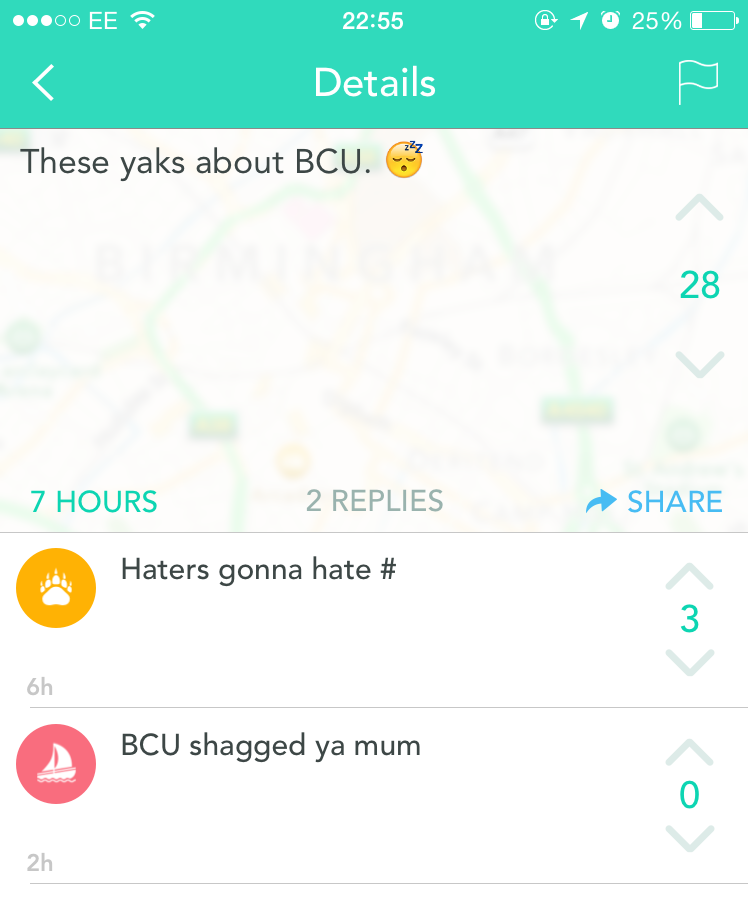 Probably posted by a disgruntled BCU student.