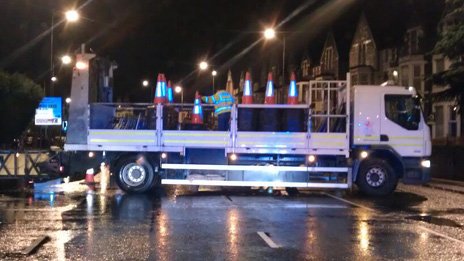 Newport Road in Roath is closed due to severe flooding