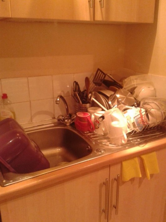 Washing up all done in preparation for my mum