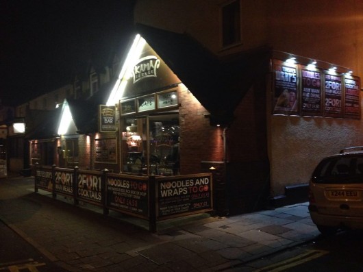 The bright lights of the legendary Kama Lounge.
