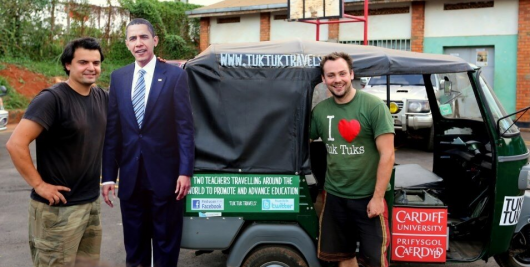 The dynamic duo, seen here with Barack Obama