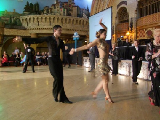 Ex-student Seb Buchert and Lauren Warrington grooving to the Cha