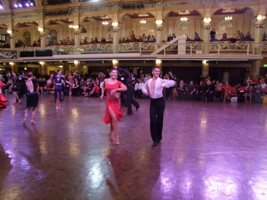 TC Bethan Edwards and partner Laurence Lovell dancing to the Latin beat