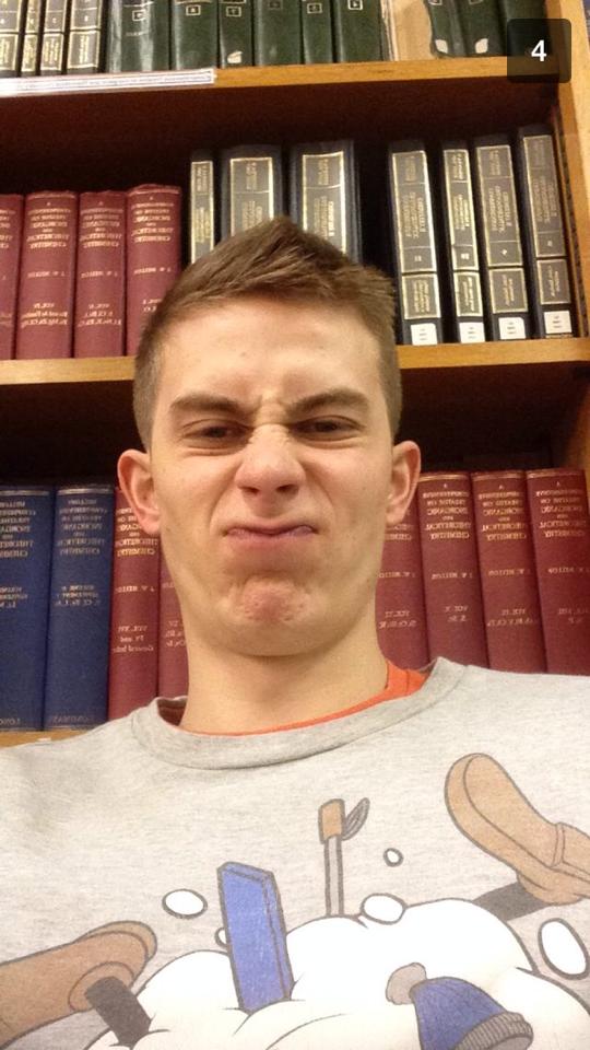 The library selfie - a classic.