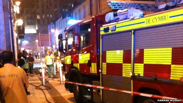 Source: BBC. A photo from the moment the fire-fighters arrived.