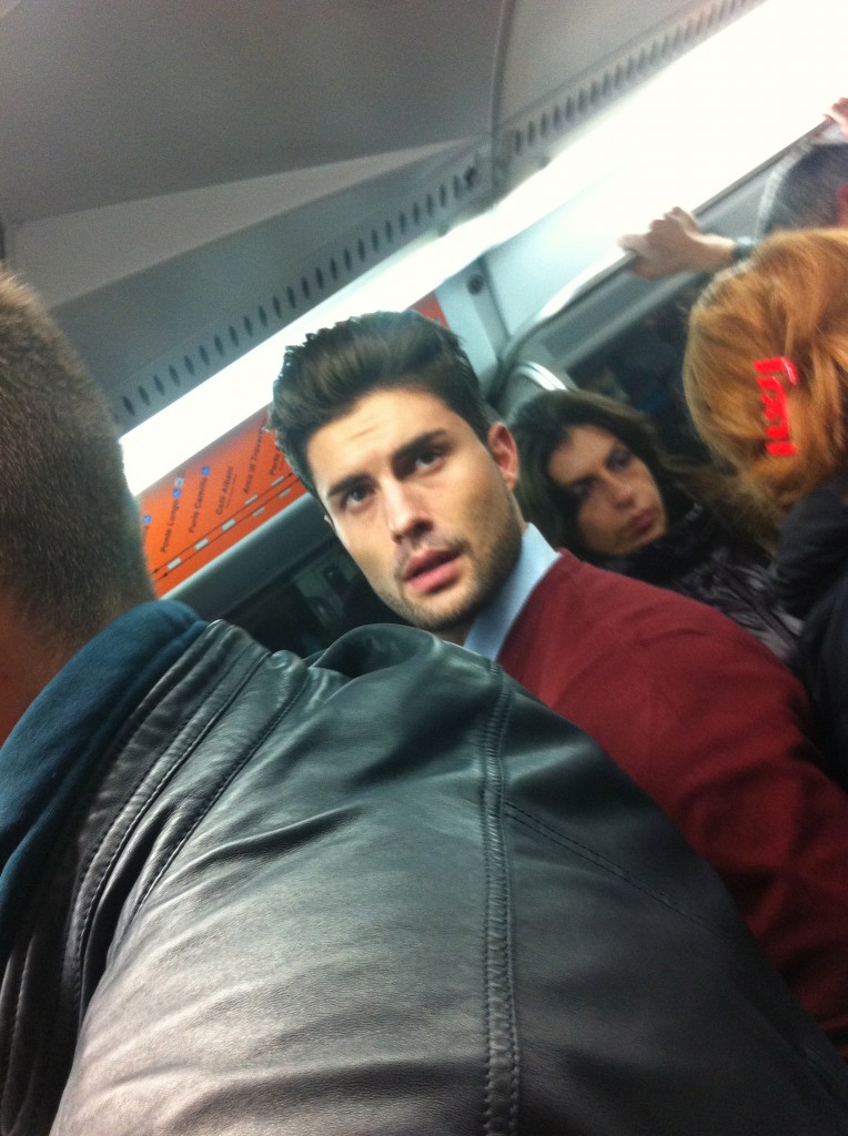 This is an Italian man I saw on the metro and wanted in my pants. I would have let him do my translation any time.