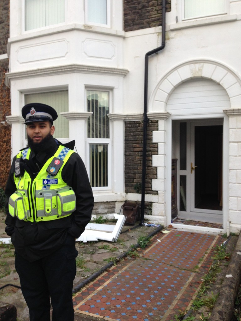 Police have been guarding the property all day