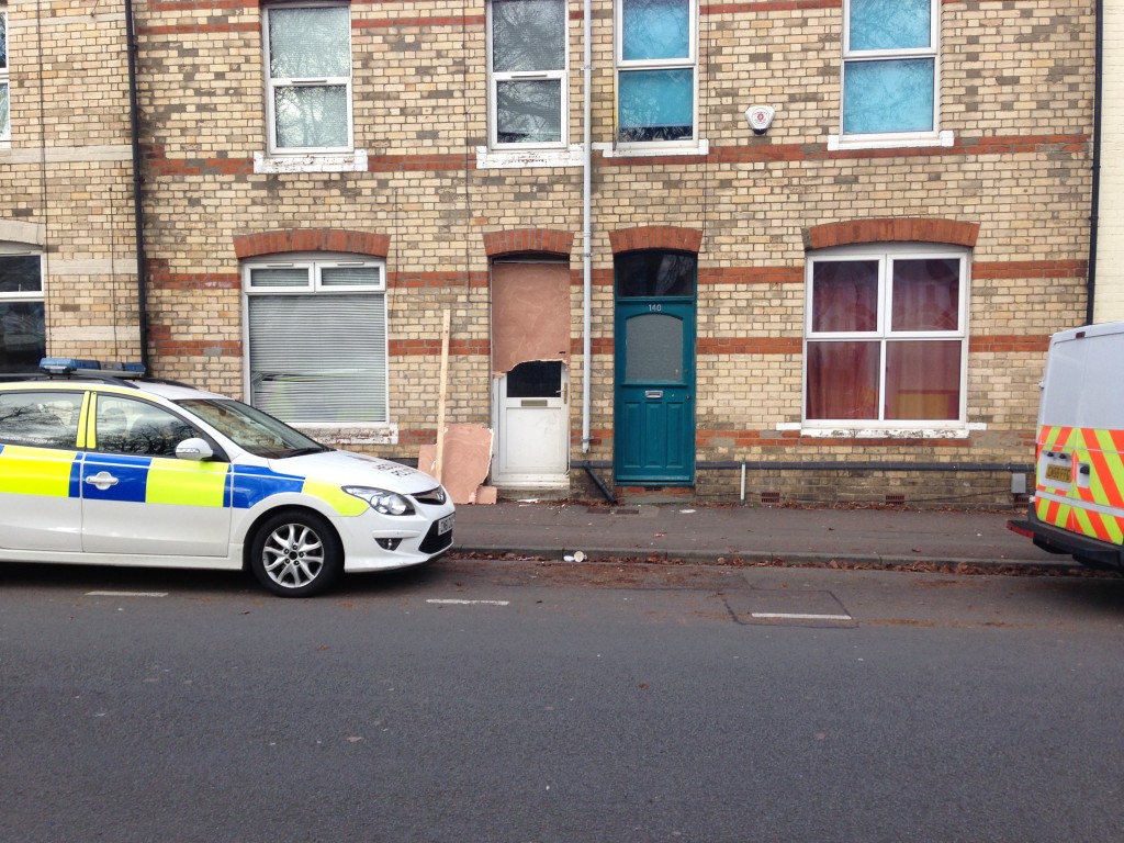 The property on Miskin Street which the police raided.