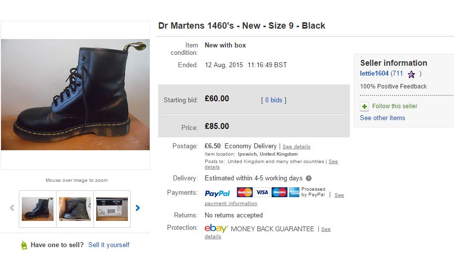 Jonny's beloved Doc Martens