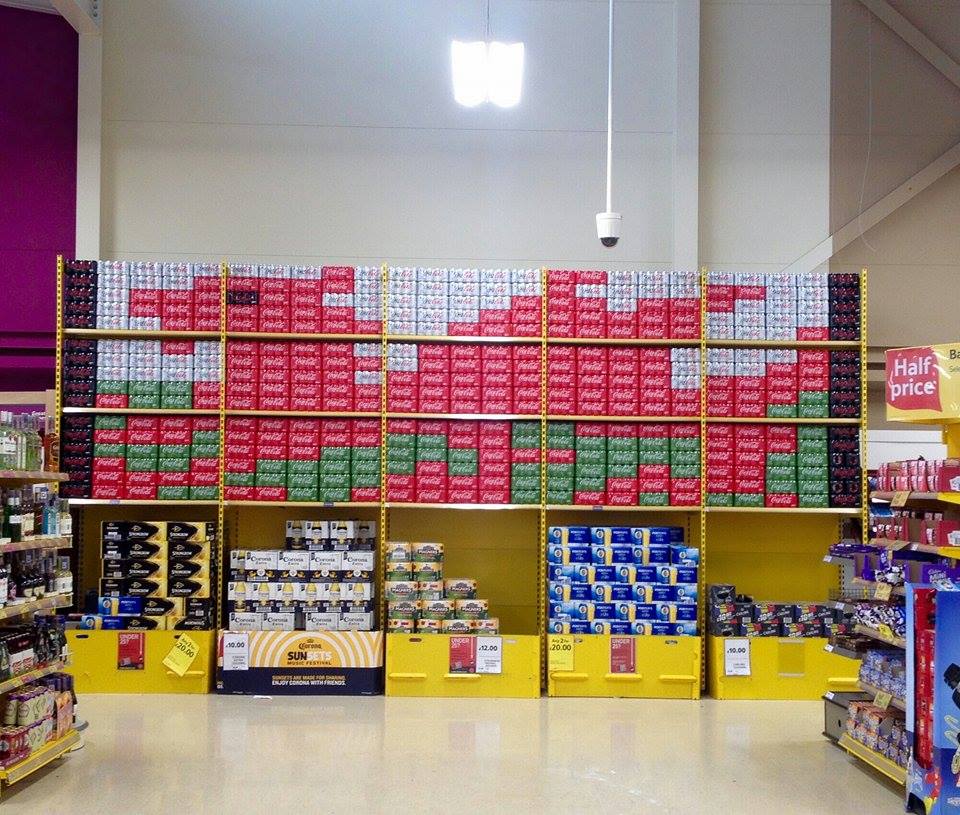 This huge Dragon took up residence in Newports Tescos in Spytty