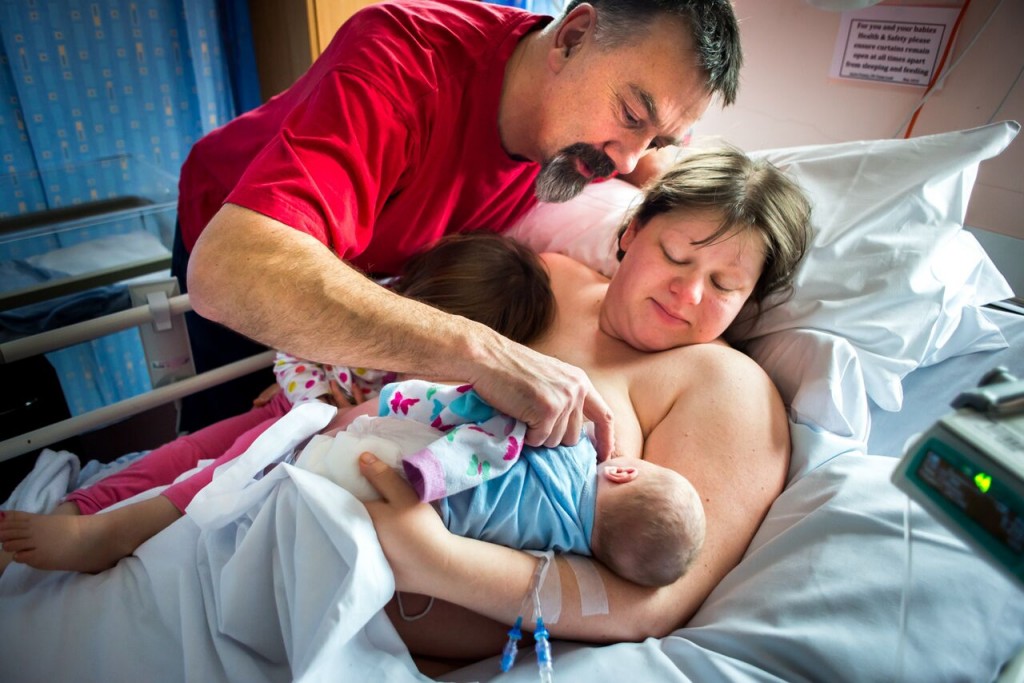Miira and Jim at the birth of Ray Lee