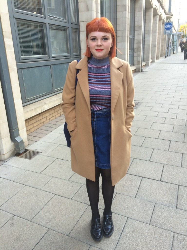 Rhiannon Wright, Textile Design. Denim skirt from Topshop