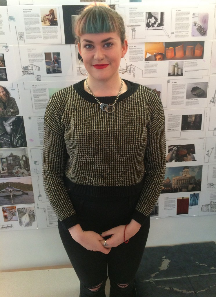 Daisy Godfrey-Evans, Fashion Knitwear and Knitted Textiles. Necklace is from Marc Jacobs