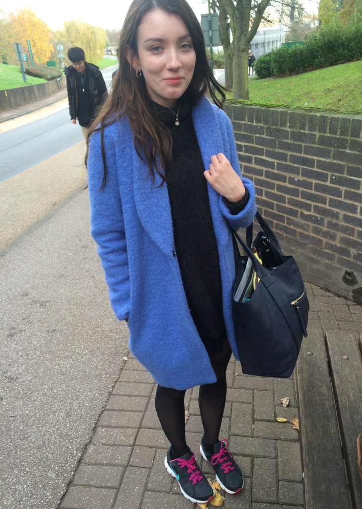 Jade Jenkinson, History of Art and English Literature. Coat is from a vintage shop