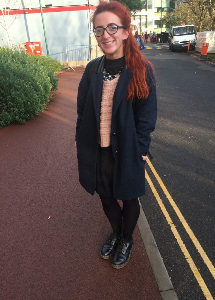 Ruth Atkinson, English. Necklace is from Topshop and jumper is from Tk Maxx
