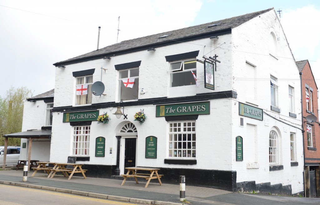 The Grapes pub in Bolton, where the Lakeman brothers' bodies were discovered