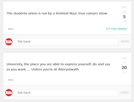 Yik yak users are not happy