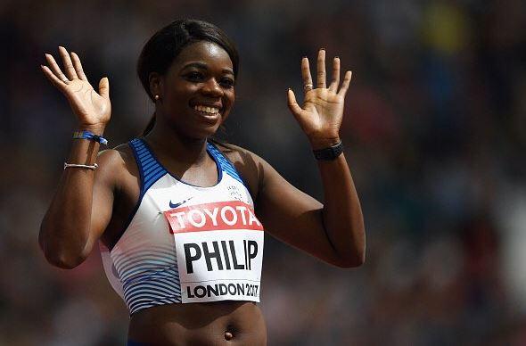 Asha Philip gained a medal for her performance in the 4x100m relay