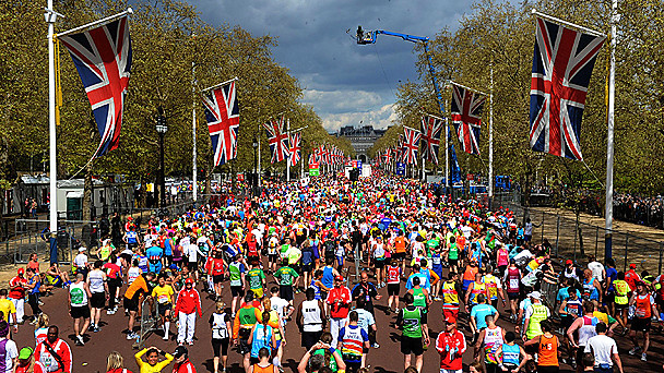 Awash with colour: over thirty-five thousands runners will take part in the landmark event