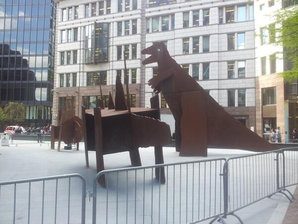 Like many Cantabs, the dinosaurs have ended up in the financial centre of the city