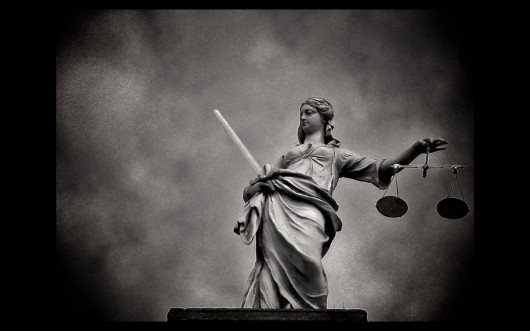 Lady Justice taking an off day