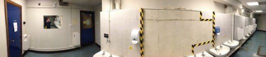Yes, I took a Panorama of the toilet