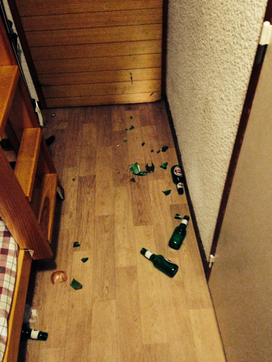 The scene after Stella the cleaner had paid her visit