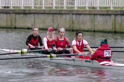 The oarsome foursome showing how it’s done. Photography by Robert Nimmo.