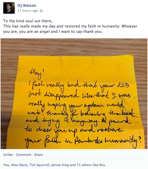 OJ Watson FB note