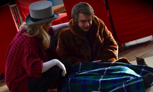 Emma Powell and Charlie Merriman in rehearsal (credit: Chris Rowlands)