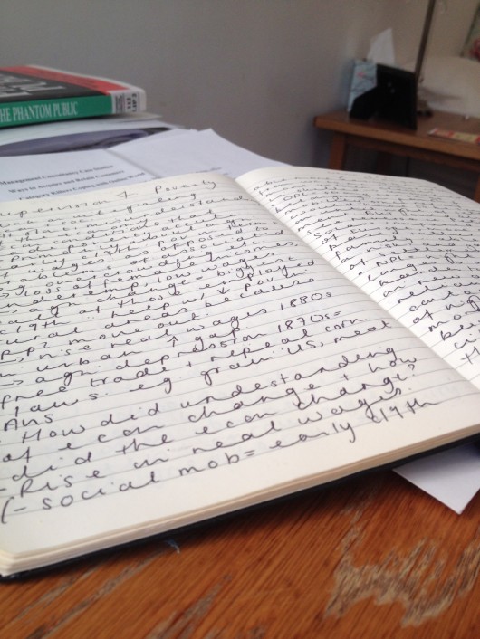 A leather bound notepad - a sign of stability