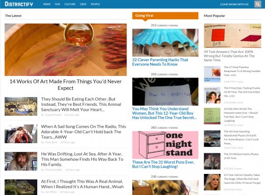 Like Buzzfeed just without the clutter