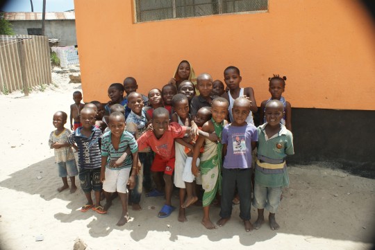Children from Vinginguti who will benefit from the Engineering project's plans to lay down a cost-effective sewerage system this summer