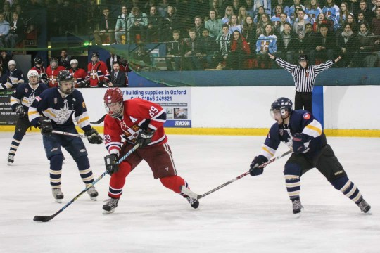 Eric Kroshus scores one of his four goals (Phto COurtesy of Stu Widdows)