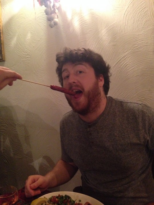 Meat in the mouth