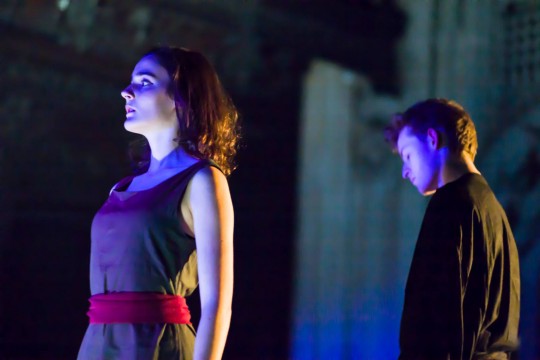 Camilla Seale (left) and Nick Doig (right) in action