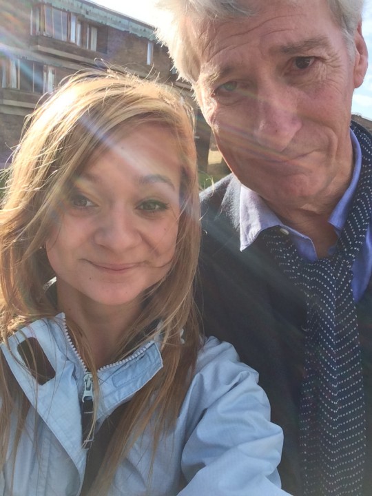 The eyes say it all. 'Get me away from this annoying journo'