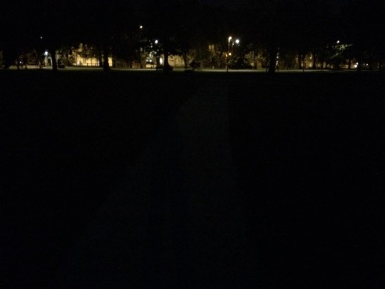 Christ's Pieces not so glow-in-the-dark path