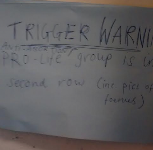 The Women's Campaign's trigger warning