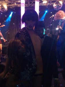 Definitely almost touching his willy. Oops