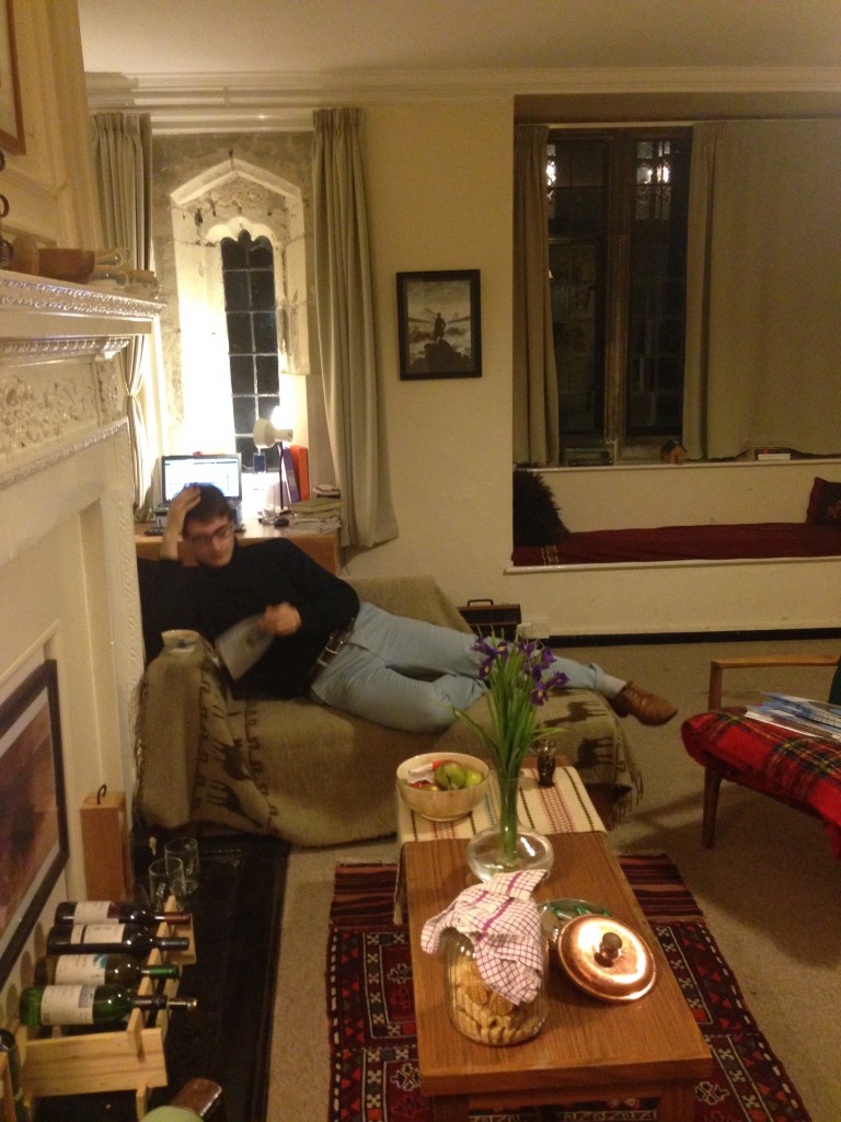 A man reclined is a man aligned