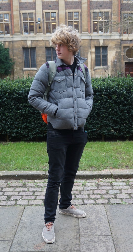 Simple style with this grey jacket