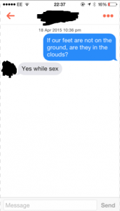 Tinder: Stimulating intellectual conversations since 2014.