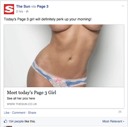 The Sun: renowned for its feminism.