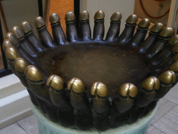 Instead of having a boyfriend, you could spend your time collecting phallic art