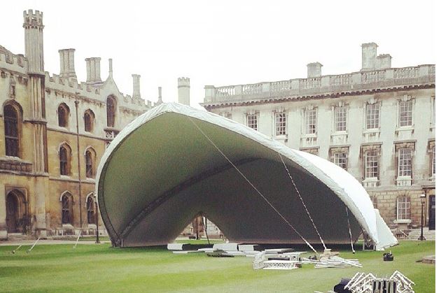 A marquee which may or may not be yet to contain fun