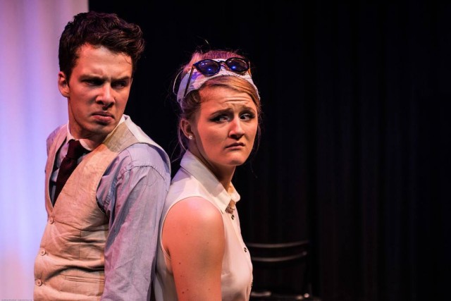 Tom Beaven as Antipholus of Ephesus and Rosanna Suppa as Dromio of Ephesus