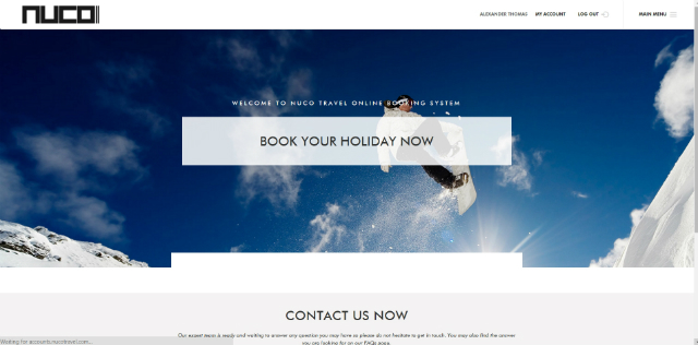The NUCO 'holding' page