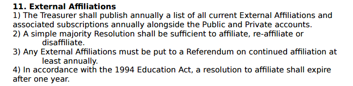 Section 11 of Churchill's College Constitution
